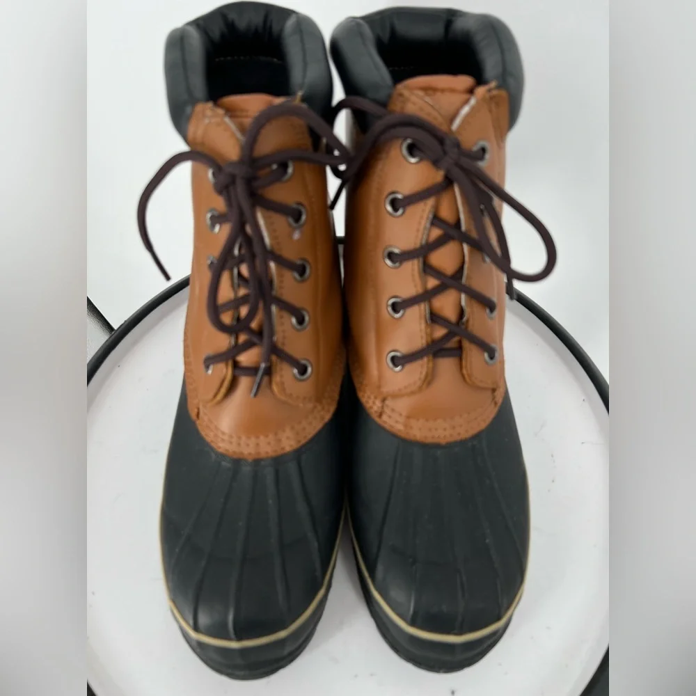 TOTES WATERPROOF DUCK BOOTS FLEECE LINED WELL MADE‎